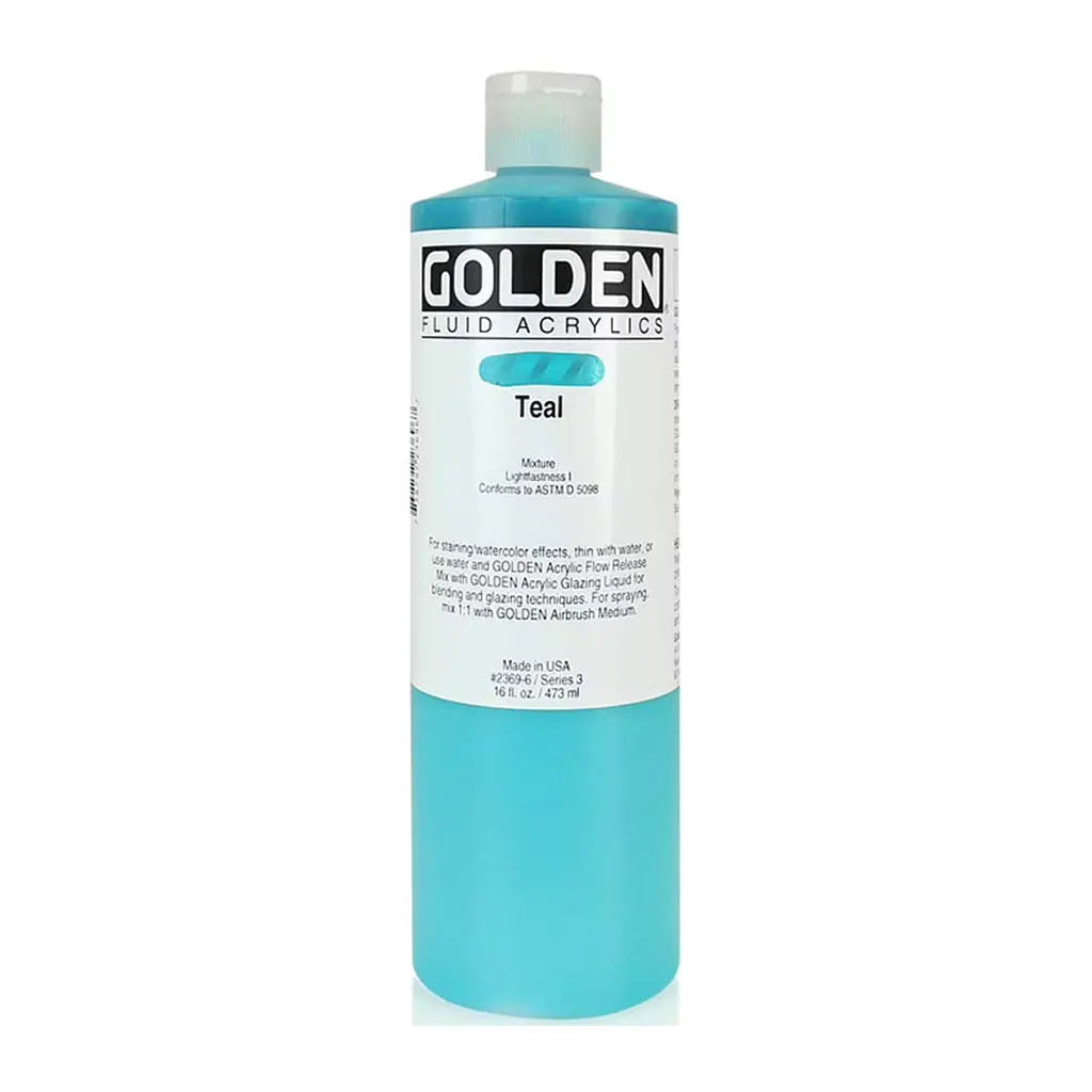 Golden Fluid Acrylic 16oz Teal S3