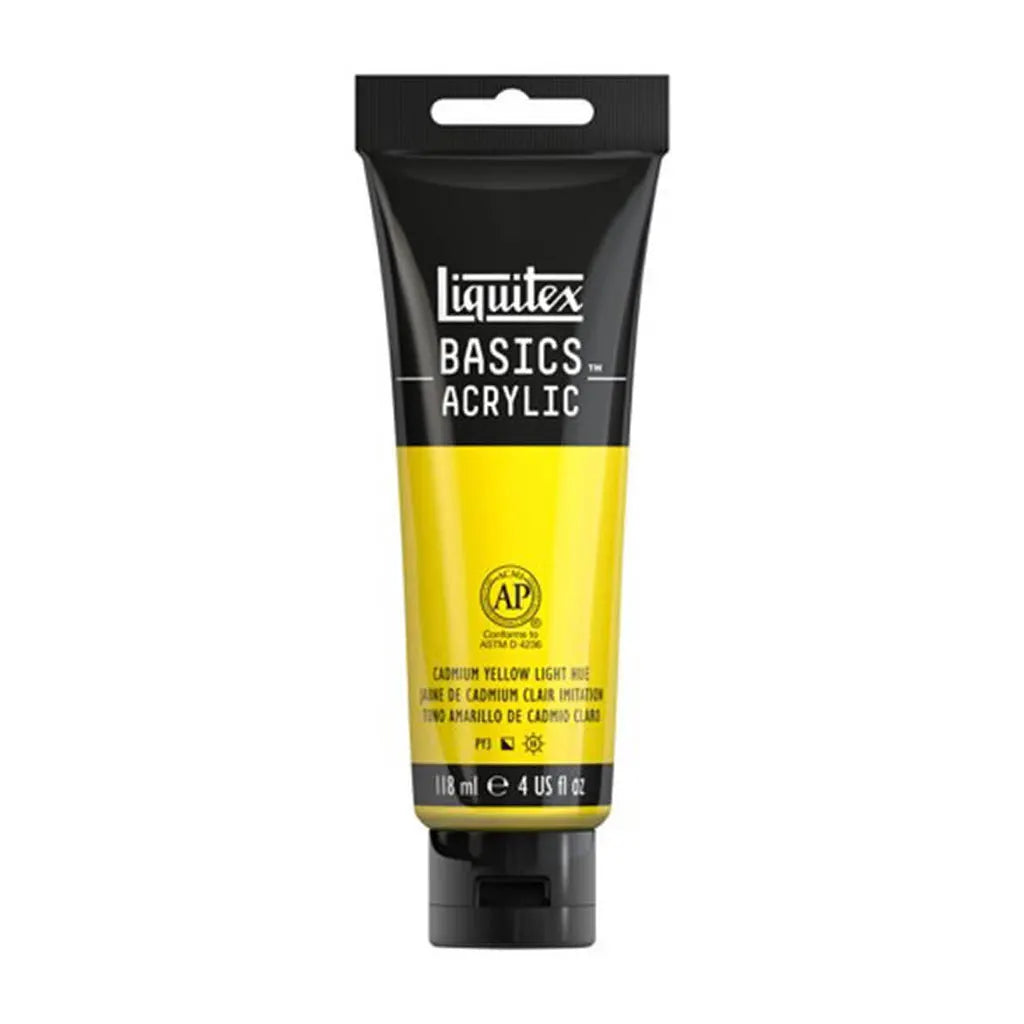 Liquitex Basics Acrylic Color 118ml (4oz) Cadmium Yellow Light Hue S1