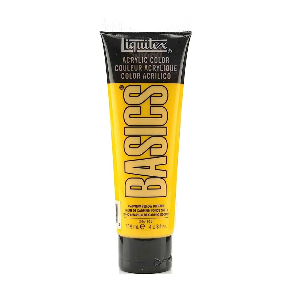 Liquitex Basics Acrylic Color 118ml (4oz) Cadmium Yellow Deep Hue S1