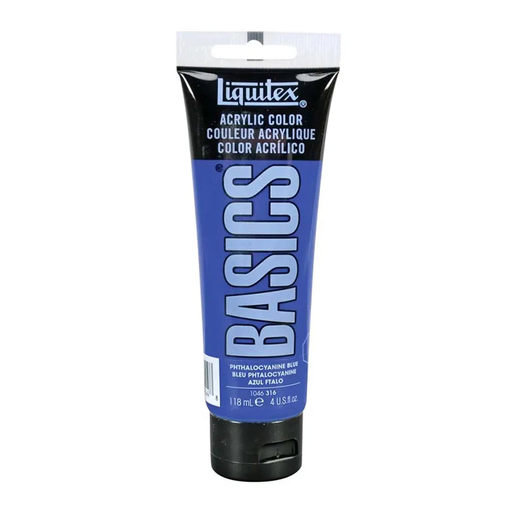 Liquitex Basics Acrylic Color 118ml (4oz) Phthalocyanine Blue S1