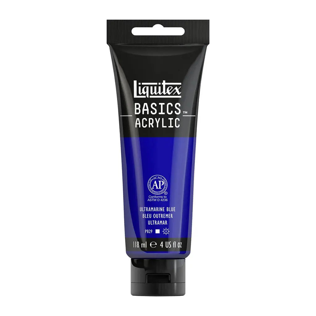 Liquitex Basics Acrylic Color 118ml (4oz) Ultramarine Blue S1