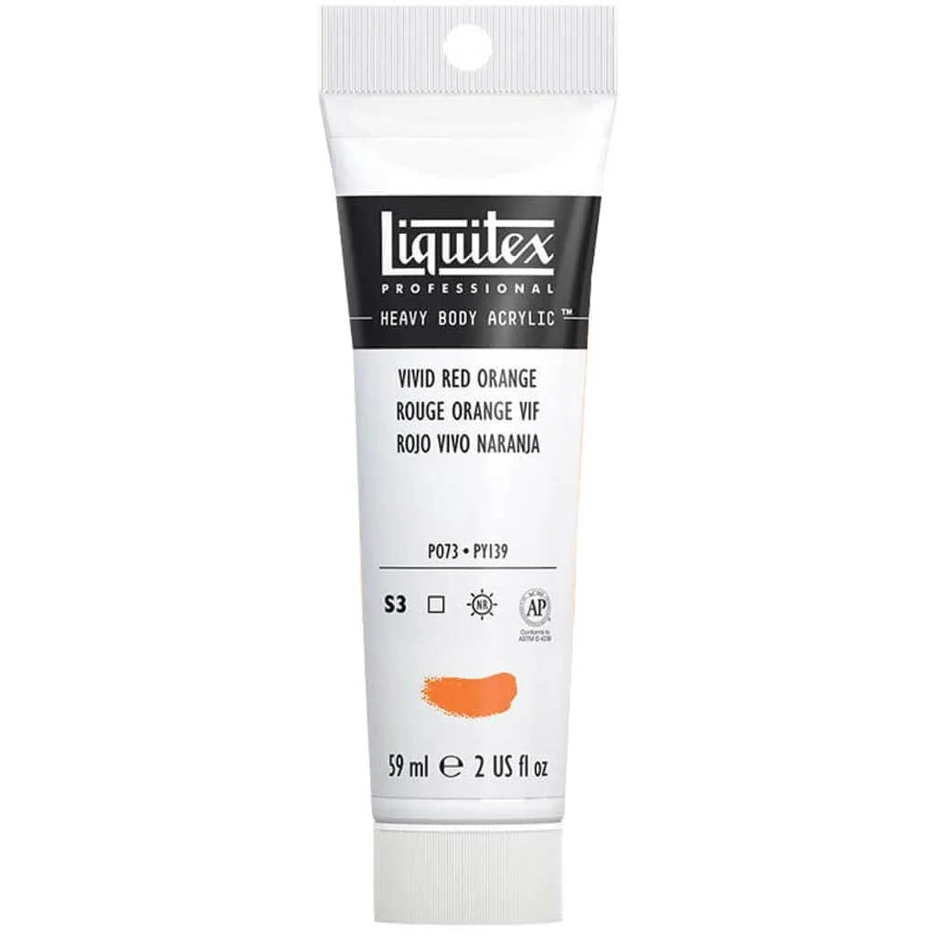 Liquitex Professional Heavy Body Acrylic 59ml (2oz) Vivid Red Orange S3