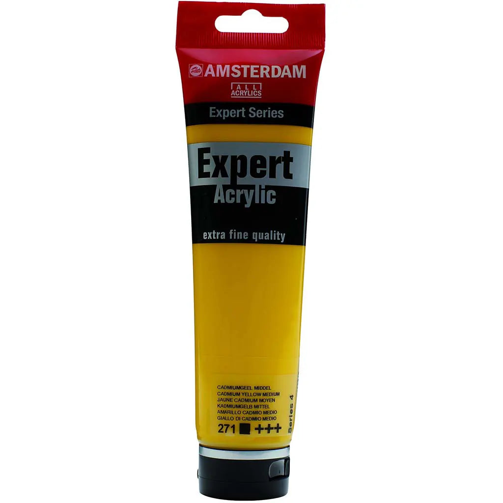 Amsterdam Expert Acrylic Paint Tube 150ml Cadmium Yellow Medium
