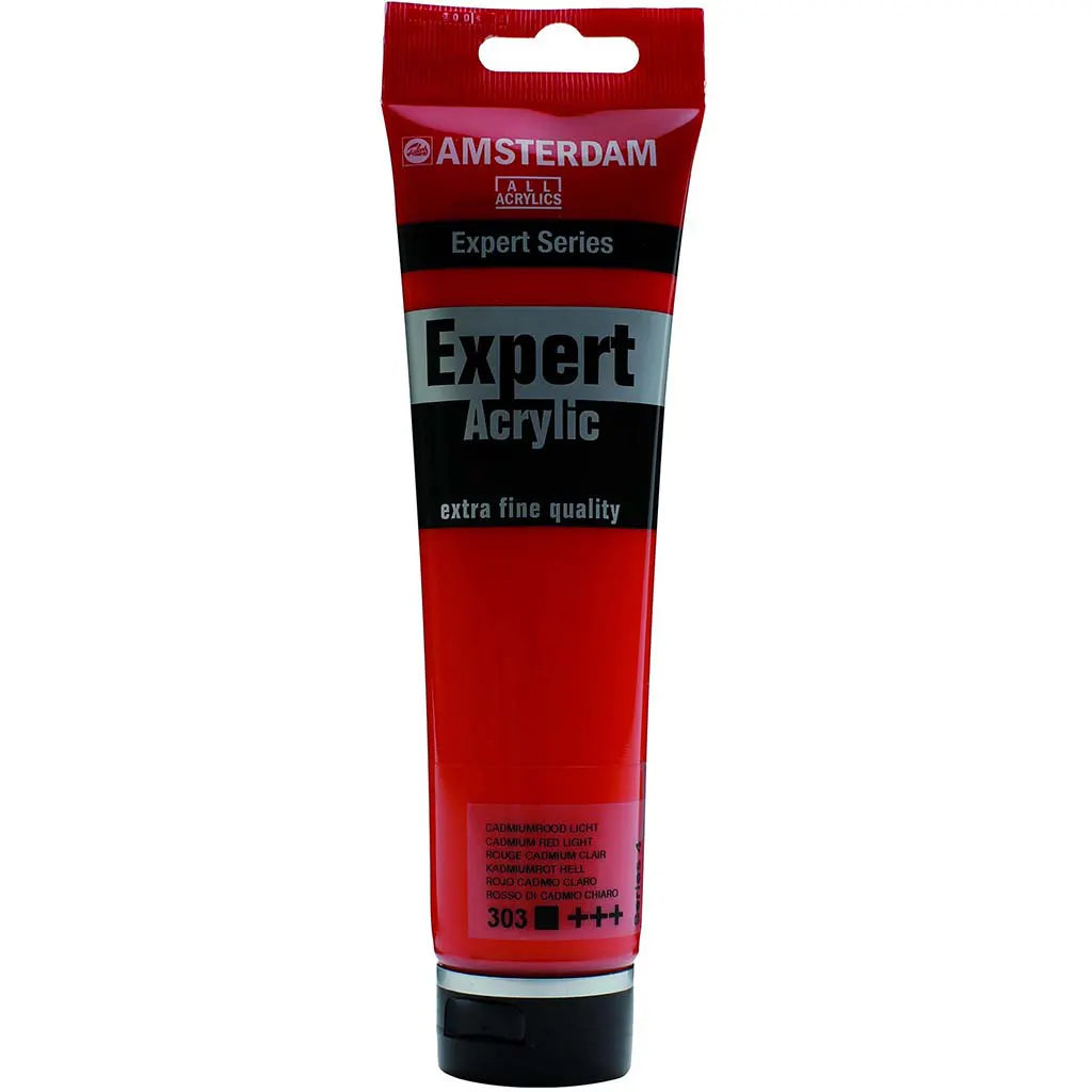 Amsterdam Expert Acrylic Paint Tube 150ml Cadmium Red Light