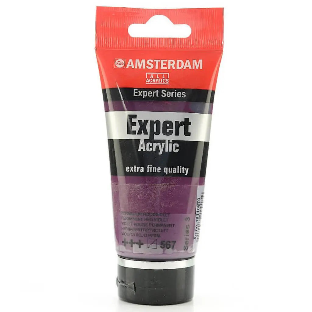 Amsterdam Expert Acrylic Paint Tube 75ml Permanent Red Violet Series 3