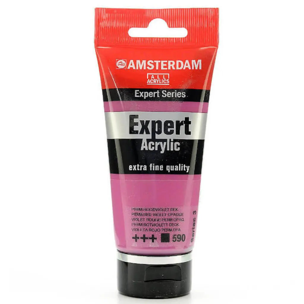 Amsterdam Expert Acrylic Paint Tube 75ml Permanent Red Violet Opaque Series 3