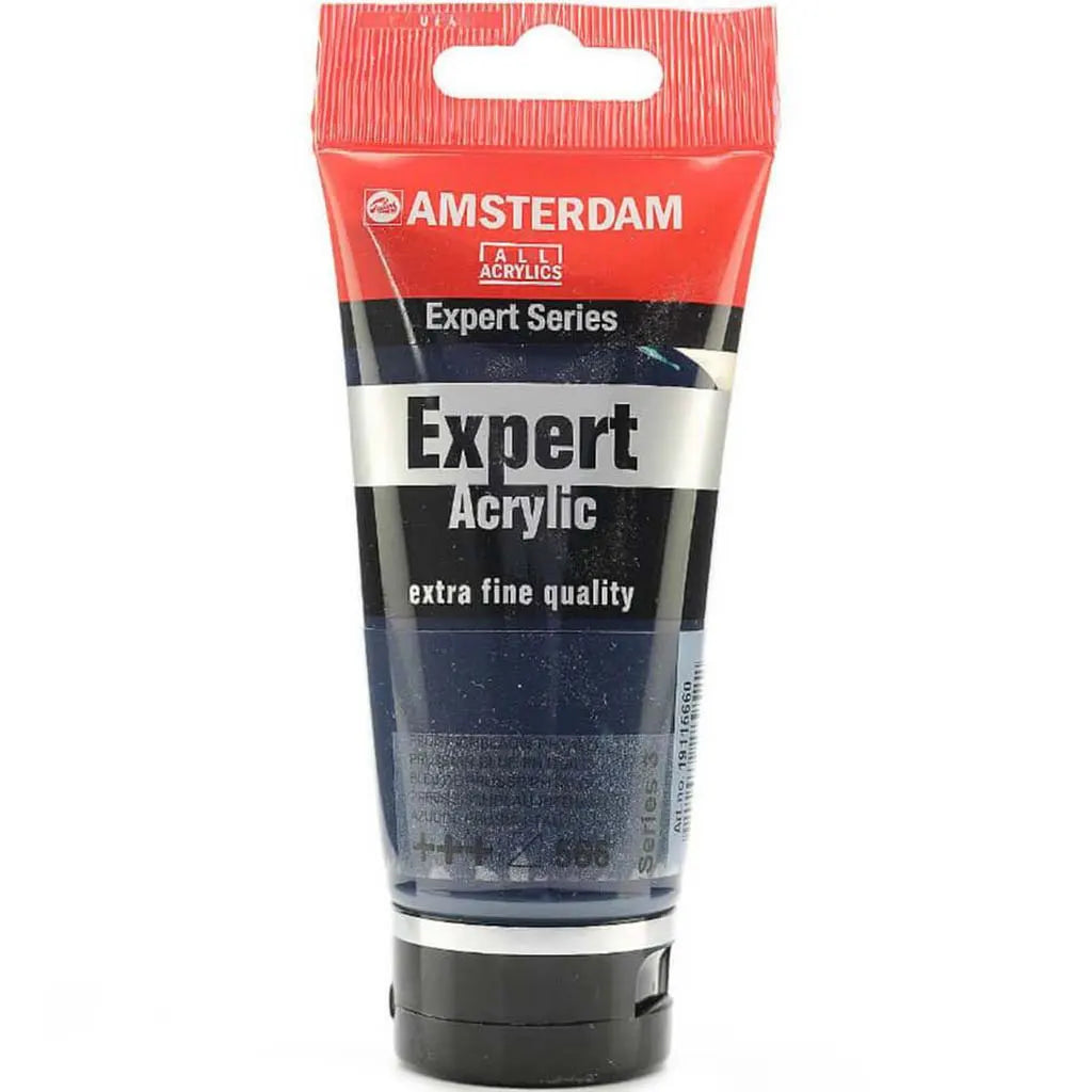 Amsterdam Expert Acrylic Paint Tube 75ml Prussian Blue Phthalo Series 3