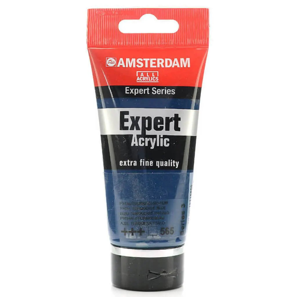 Amsterdam Expert Acrylic Paint Tube 75ml Phthalo Turquoise Blue Series 3