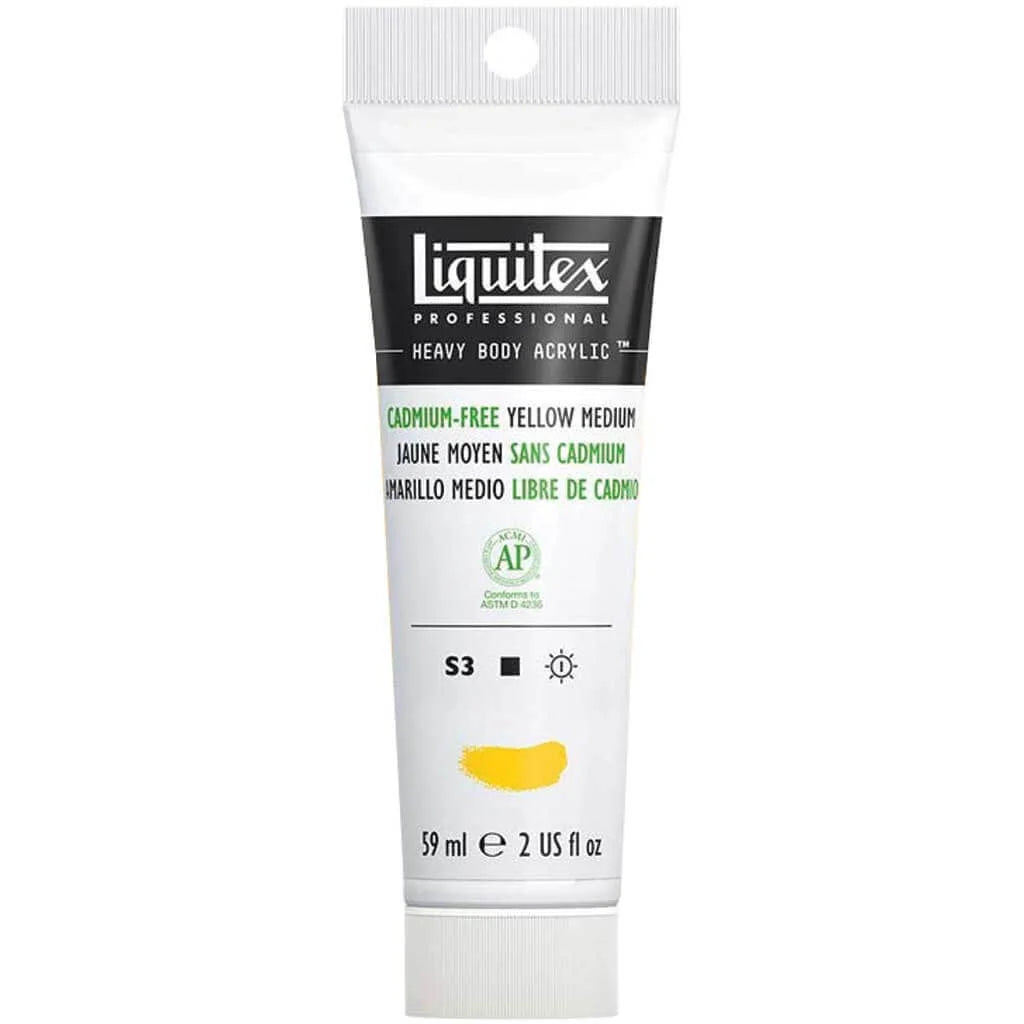 Liquitex Professional Heavy Body Acrylic 59ml (2oz) Cadmium Free Yellow Medium S3