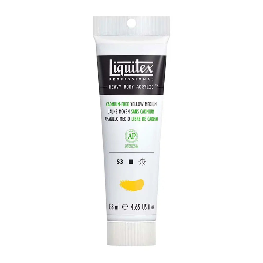 Liquitex Professional Heavy Body Acrylic 138ml (4.65oz) Cadmium Free Yellow Medium S3