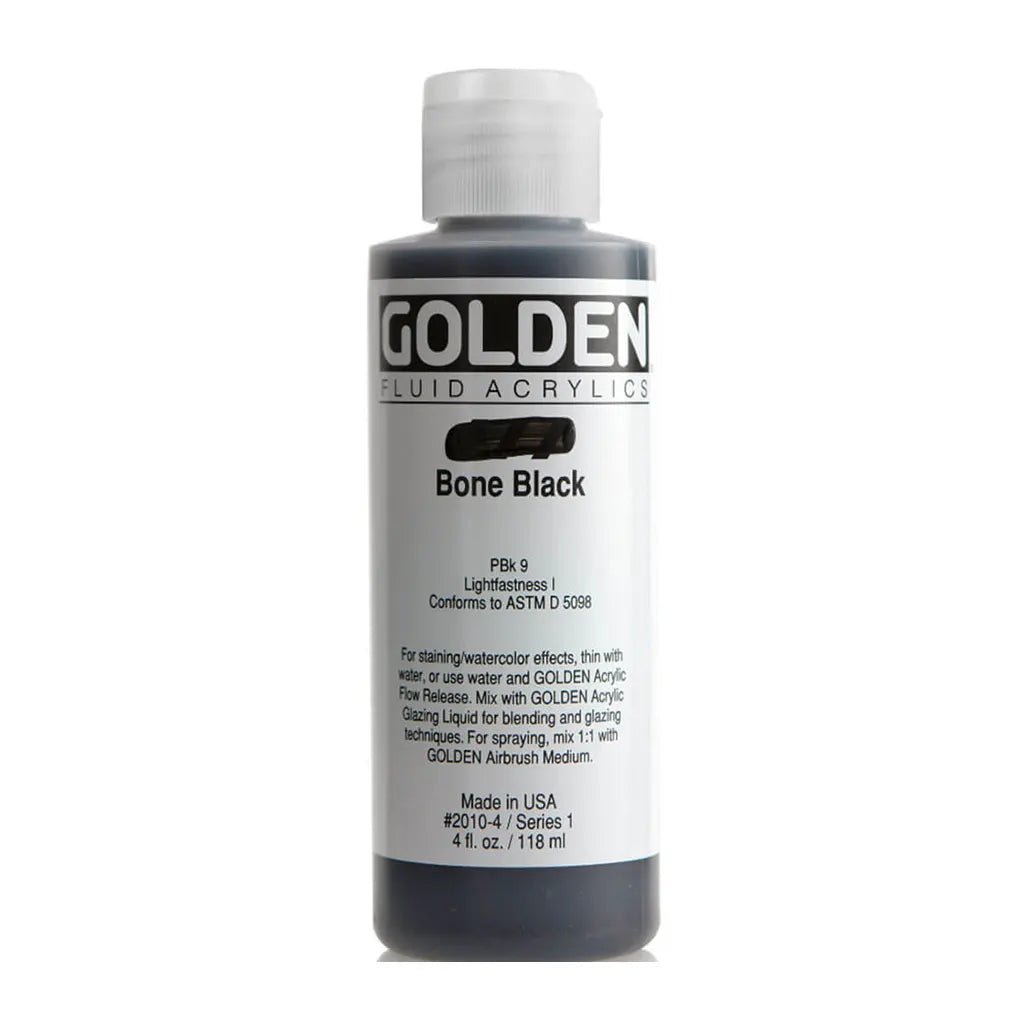 Golden Fluid Acrylic 4oz Bone Black S1