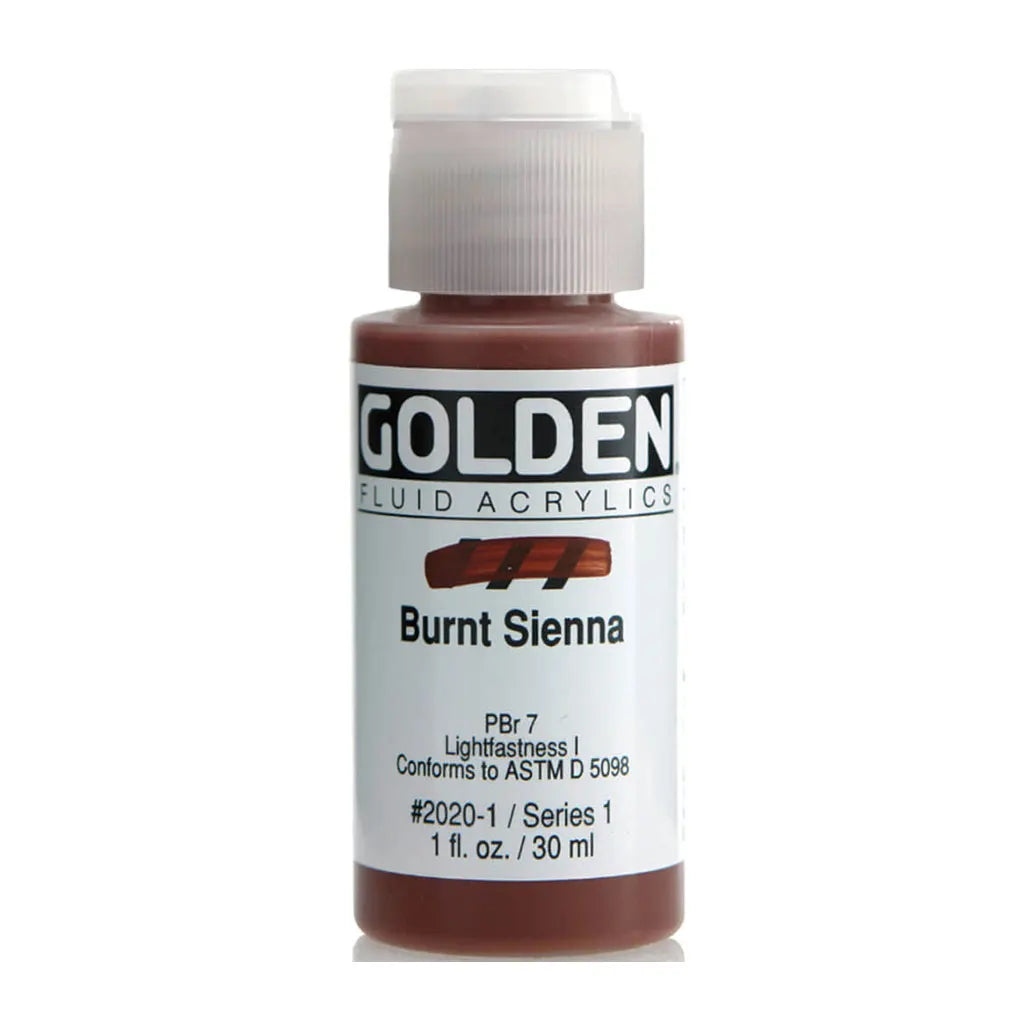 Golden Fluid Acrylic 1oz Burnt Sienna S1