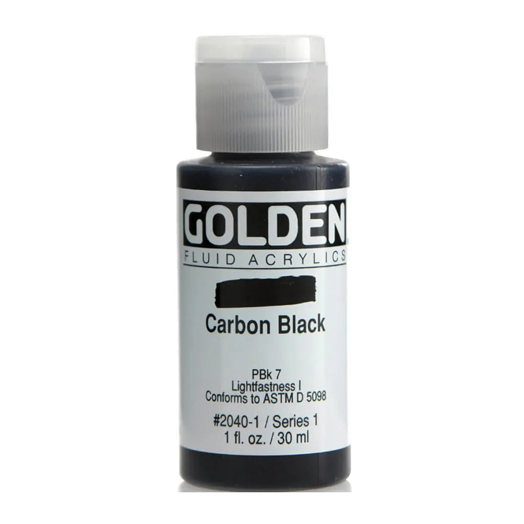 Golden Fluid Acrylic 1oz Carbon Black S1