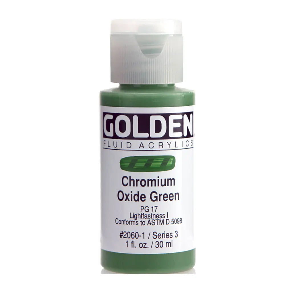 Golden Fluid Acrylic 1oz Chromium Oxide Green S3