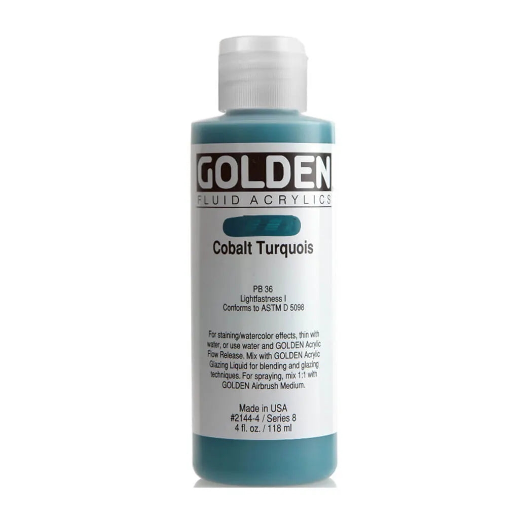 Golden Fluid Acrylic 4oz Cobalt Turquoise S8