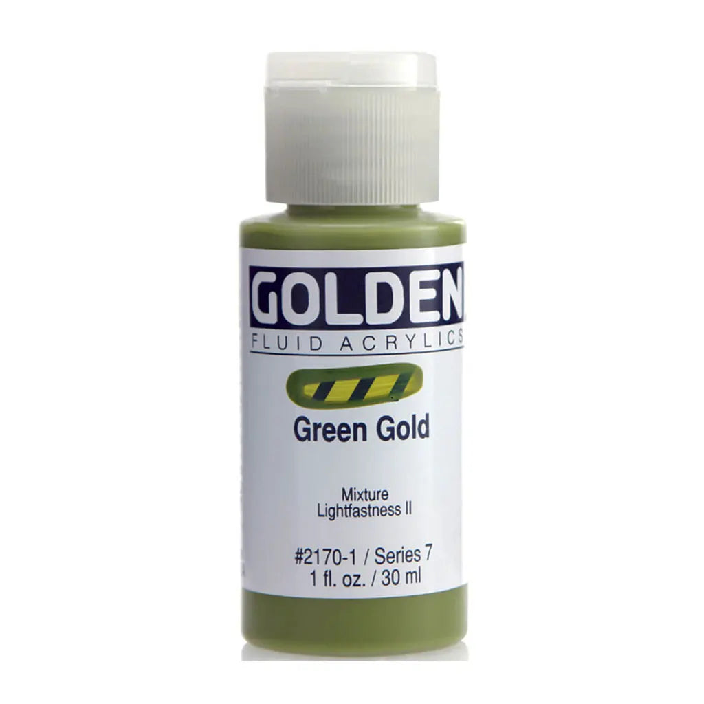 Golden Fluid Acrylic 1oz Green Gold S7