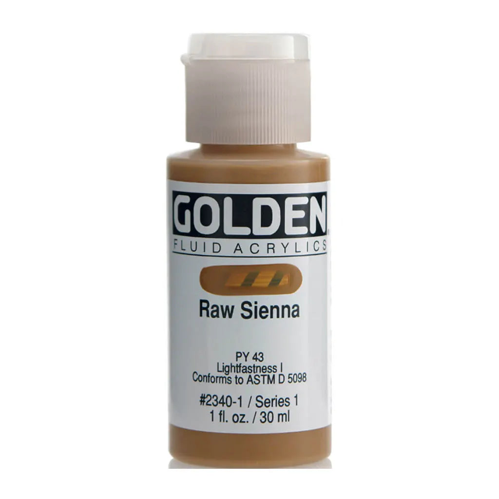 Golden Fluid Acrylic 1oz Raw Sienna S1