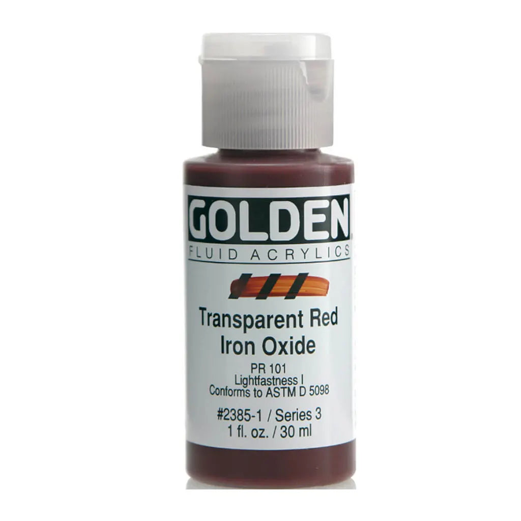 Golden Fluid Acrylic 1oz Trans. Red Iron Oxide S3