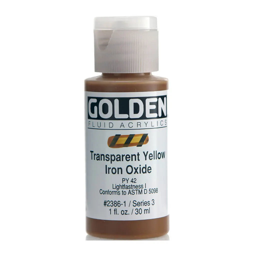 Golden Fluid Acrylic 1oz Transparent Yellow Iron Oxide S3