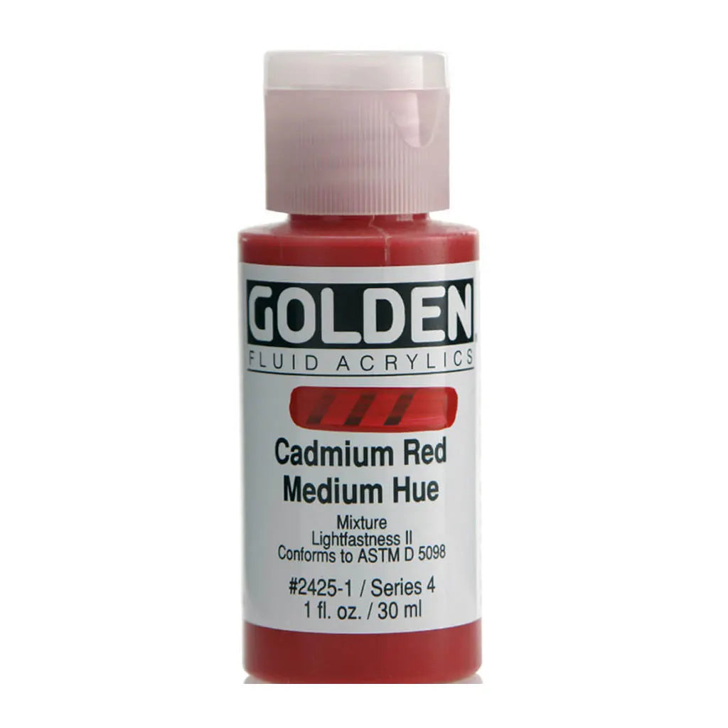 Golden Fluid Acrylic 1oz Cadmium Red Medium Hue S4