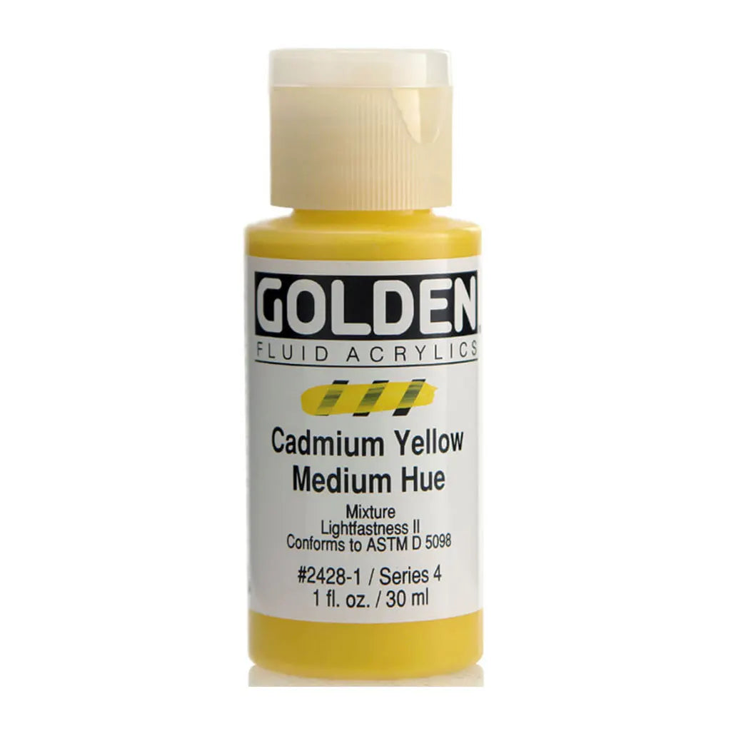 Golden Fluid Acrylic 1oz Cadmium Yellow Medium Hue S4