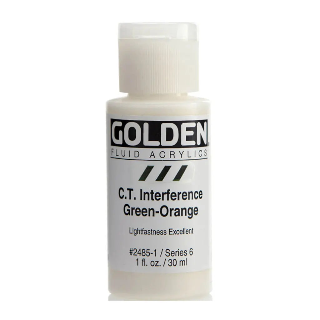Golden Fluid Acrylic 1oz C.T. Interference Green Orange S6