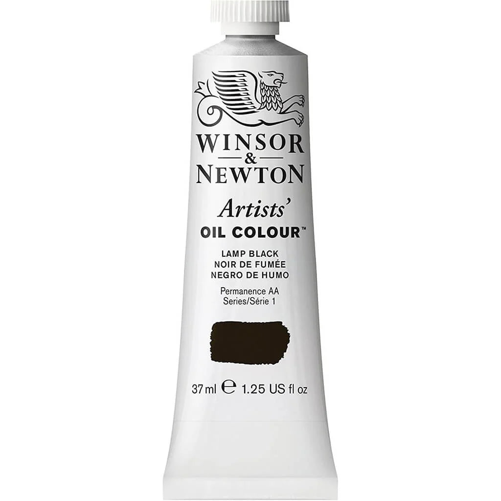Winsor & Newton Artists Oil Colour 37ml Lamp Black S1