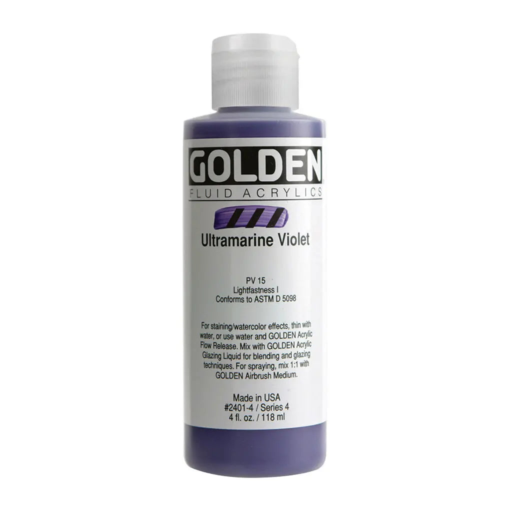 Golden Fluid Acrylic 4oz Ultramarine Violet S4
