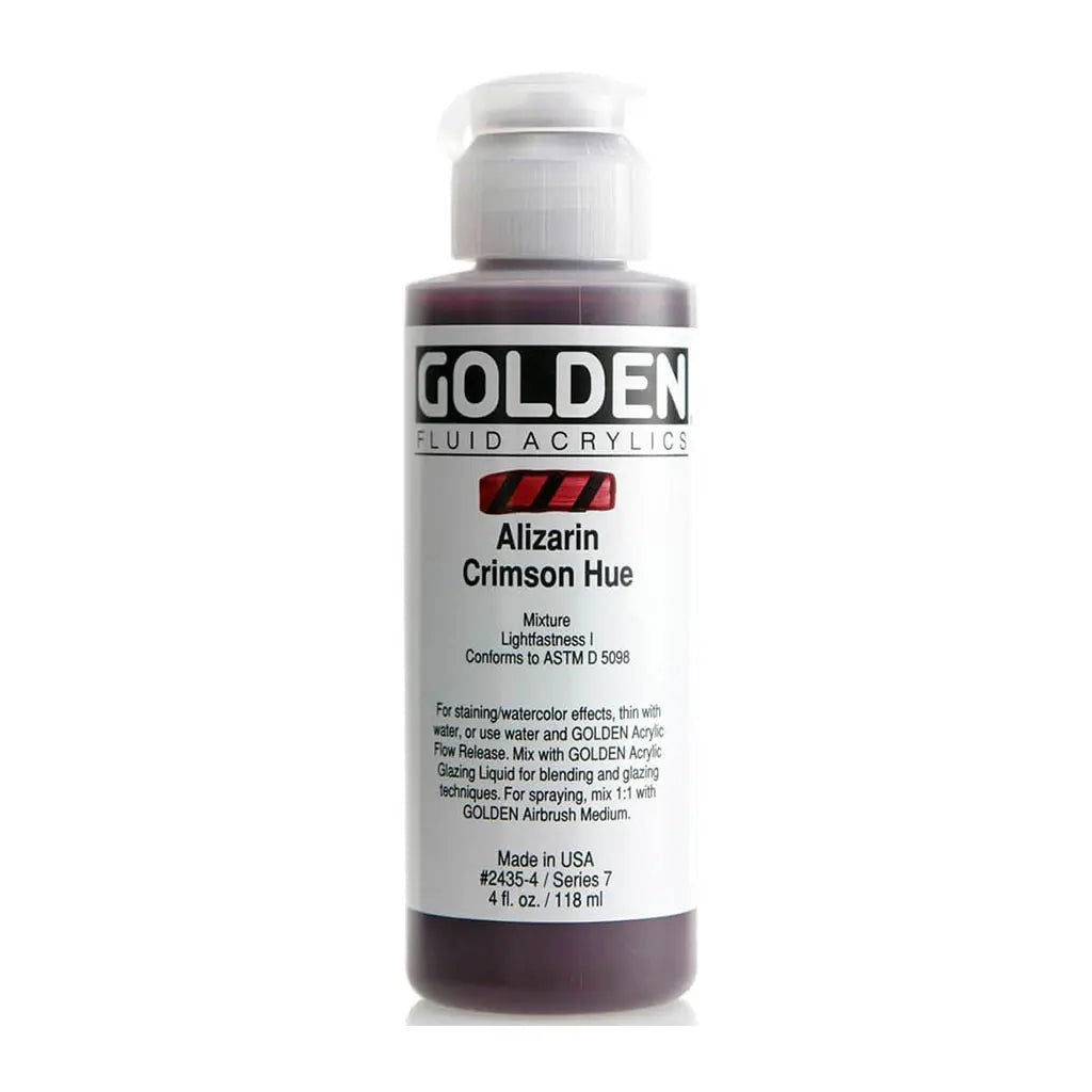 Golden Fluid Acrylic 4oz Alizarin Crimson Hue S7