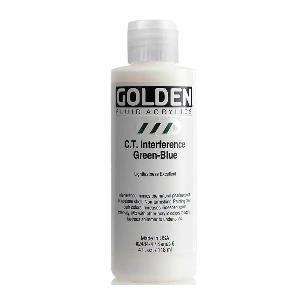 Golden Fluid Acrylic 4oz C.T. Interference Green-Blue S6