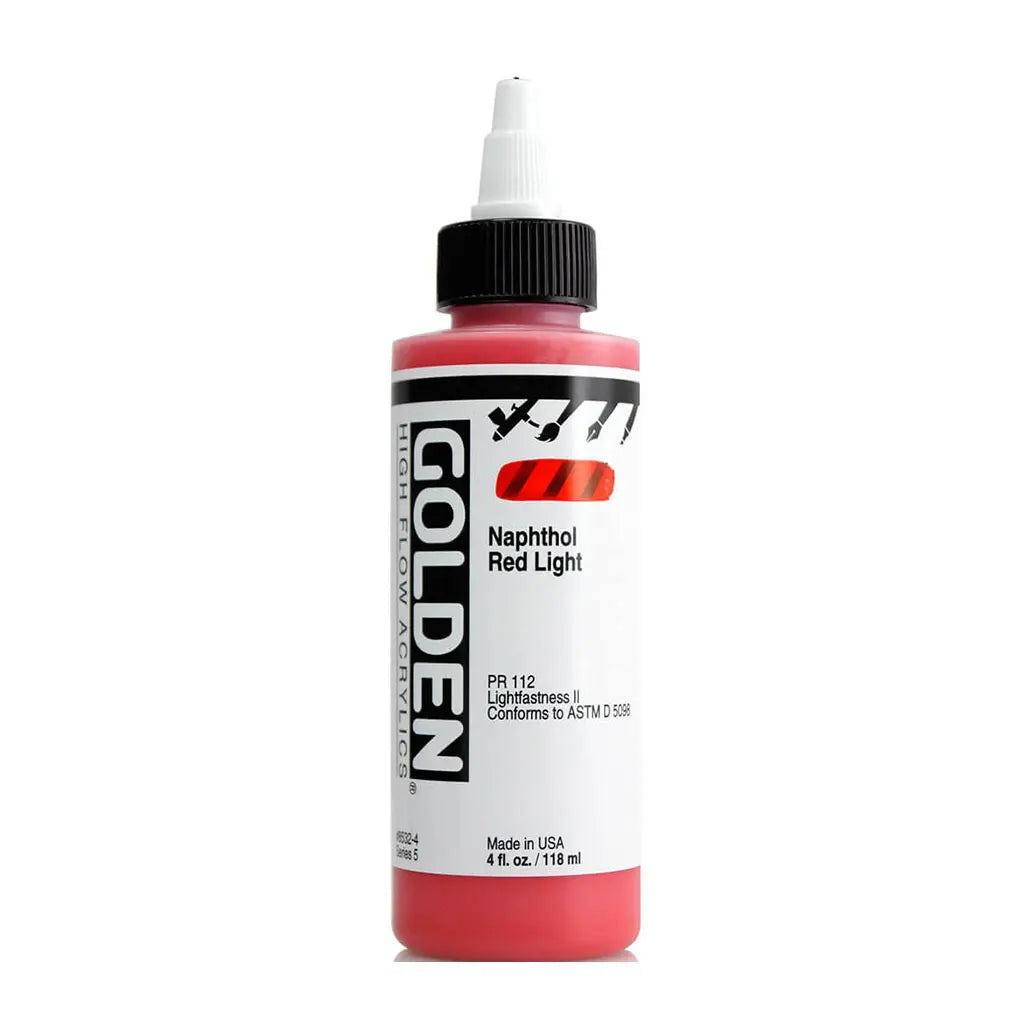Golden High Flow Acrylic Paint 4oz Naphthol Red Light S5