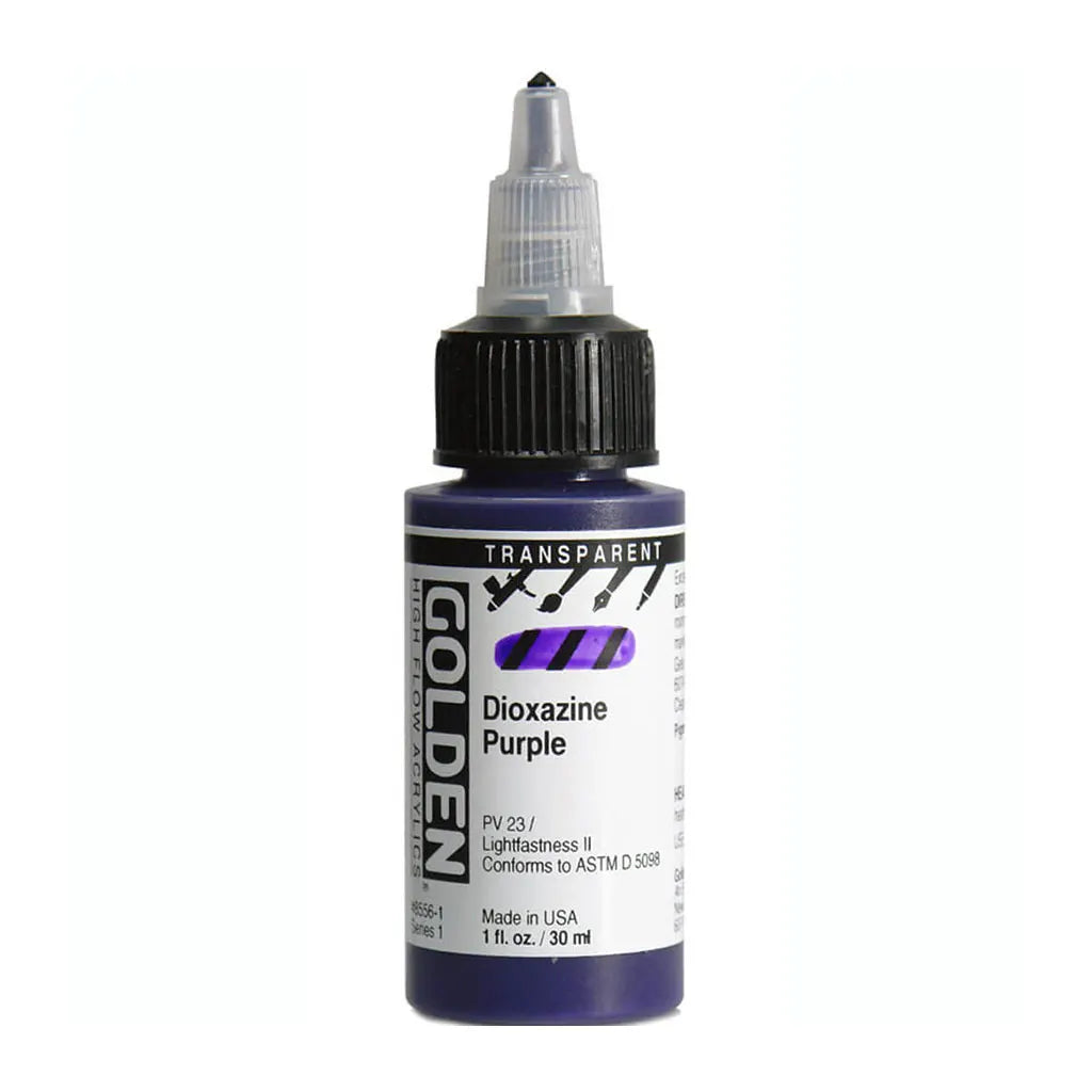 Golden High Flow Acrylic Paint 1oz Transparent DioxazinePurple S1