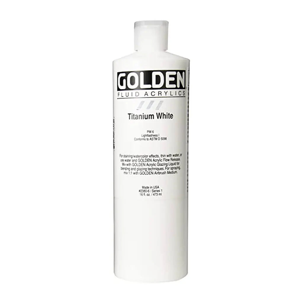 Golden Fluid Acrylic 16oz Titanium White S1