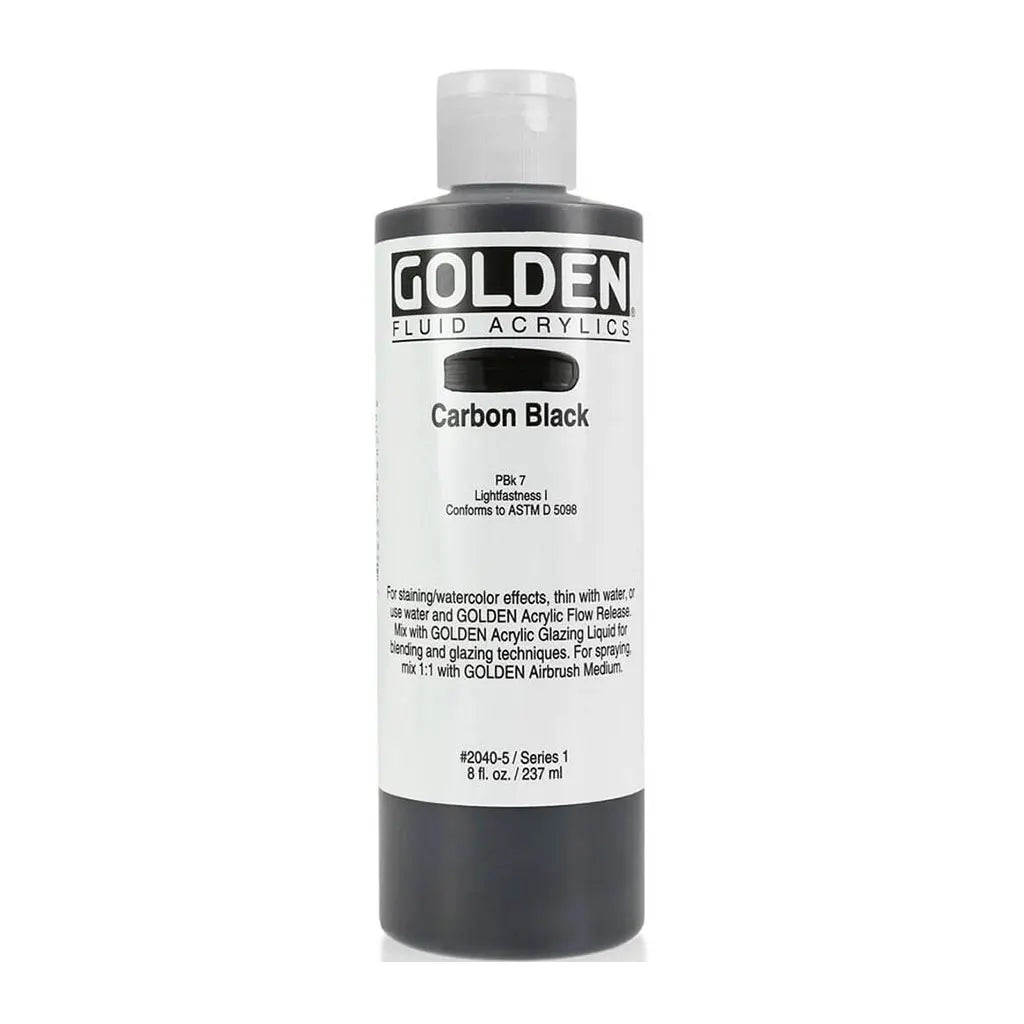 Golden Fluid Acrylic 8oz Carbon Black S1