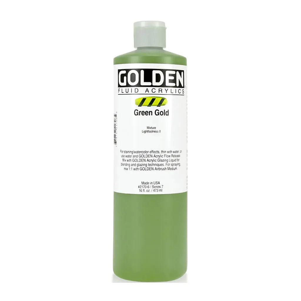 Golden Fluid Acrylic 16oz Green Gold S7