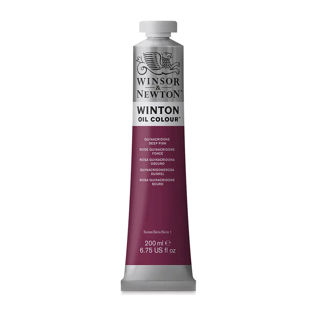 Winsor & Newton Winton Oil Color 200ml Quinacridone Deep Pink S1