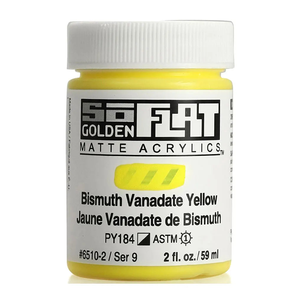 Golden SoFlat Matte Acrylic Paint 2oz Bismuth Vanadate Yellow S9
