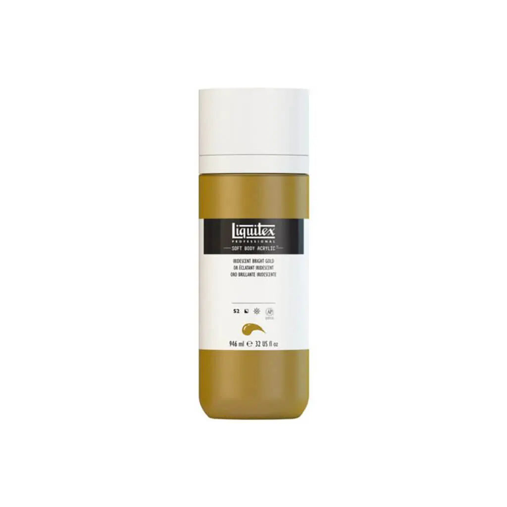 Liquitex Professional Soft Body Acrylic 237ml (8oz) Bottle Iridescent Bright Gold S2