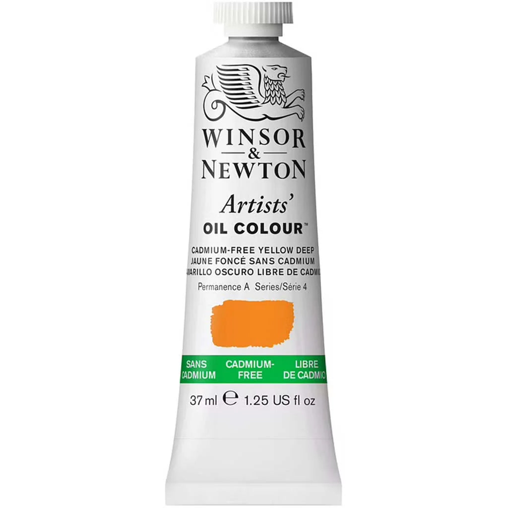 Winsor & Newton Artists Oil Colour 37ml Cadmium Free Yellow Deep S4