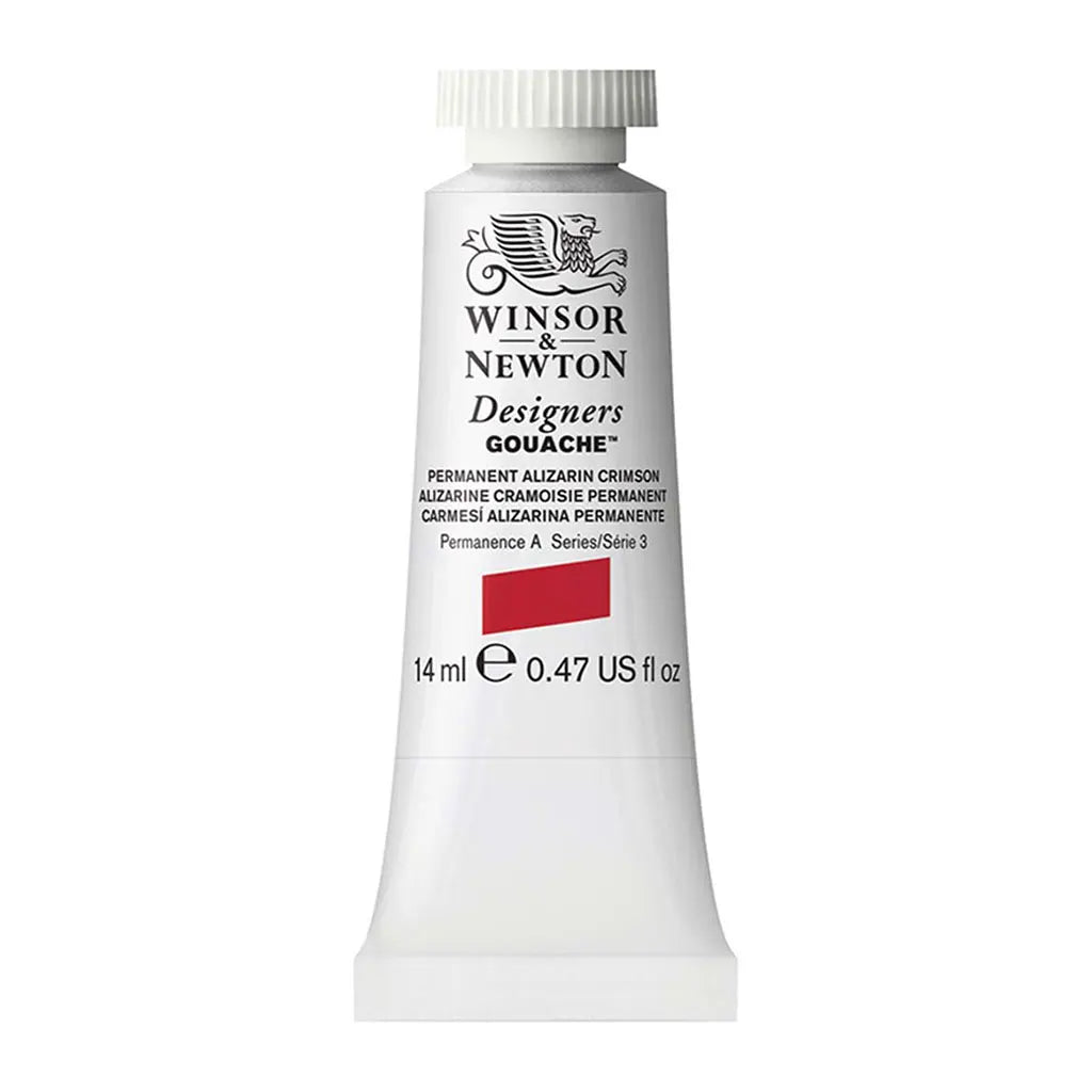 Winsor & Newton Designers Gouache 14ml Permanent Alizarin Crimson S3