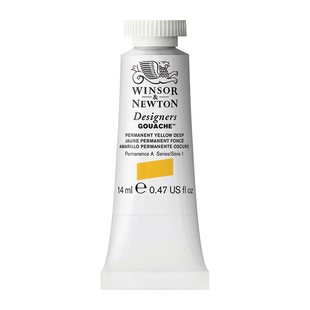 Winsor & Newton Designers Gouache 14ml Permanent Yellow Deep S1
