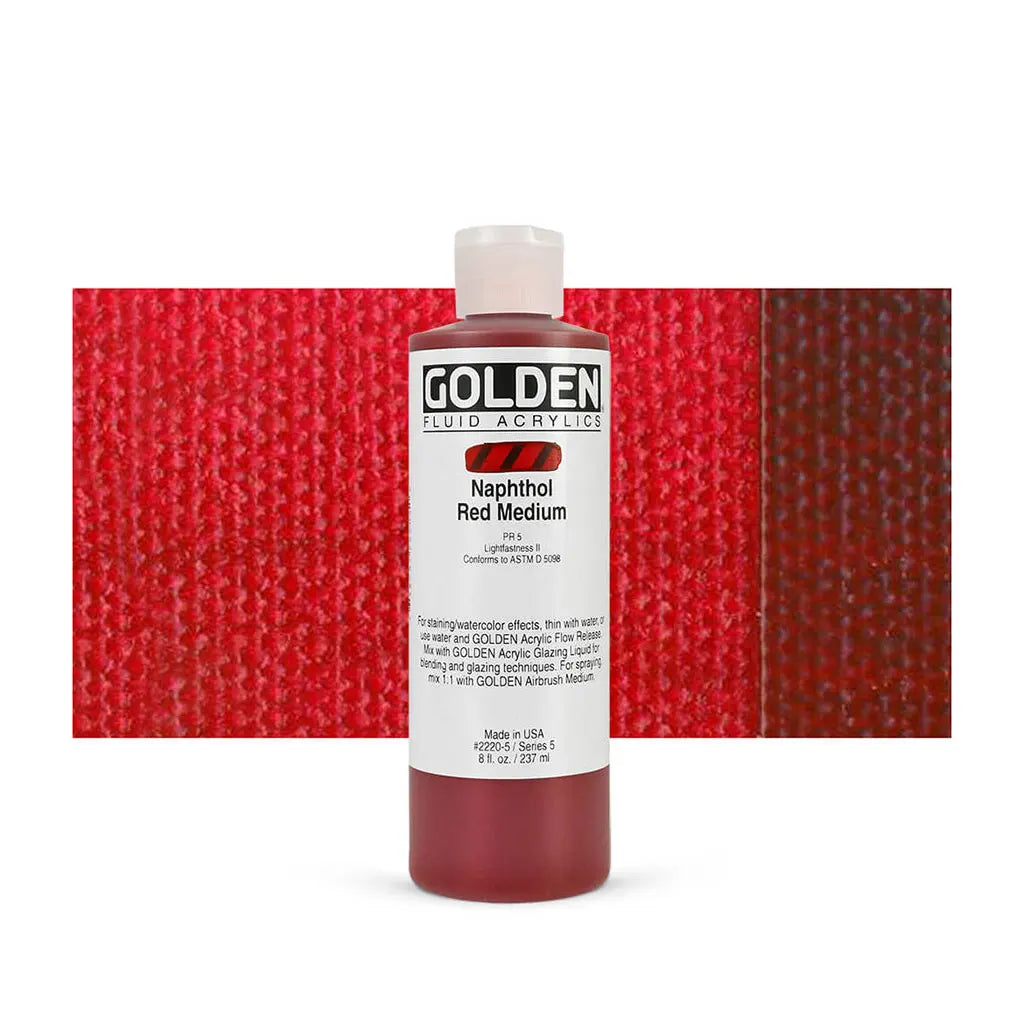 Golden Fluid Acrylic 8oz Naphthol Red Med. S5