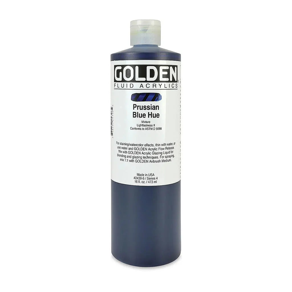 Golden Fluid Acrylic 16oz Prussian Blue Hue S4