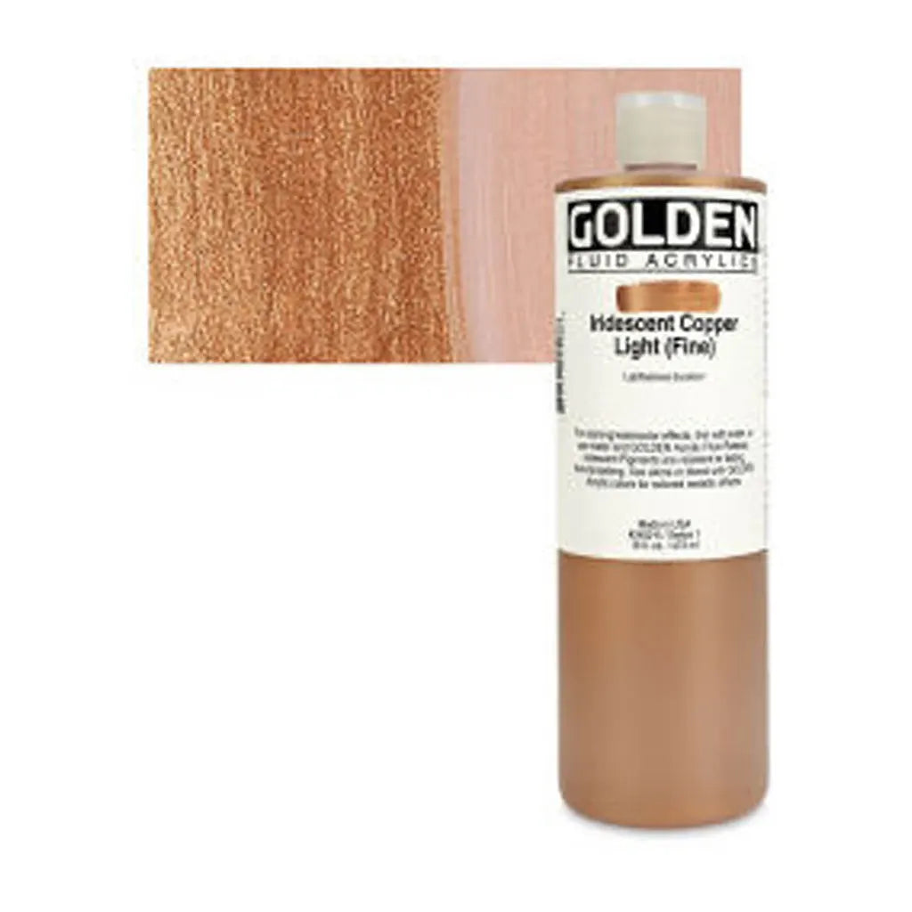 Golden Fluid Acrylic 16oz Irid. Copper Light (Fine) S7