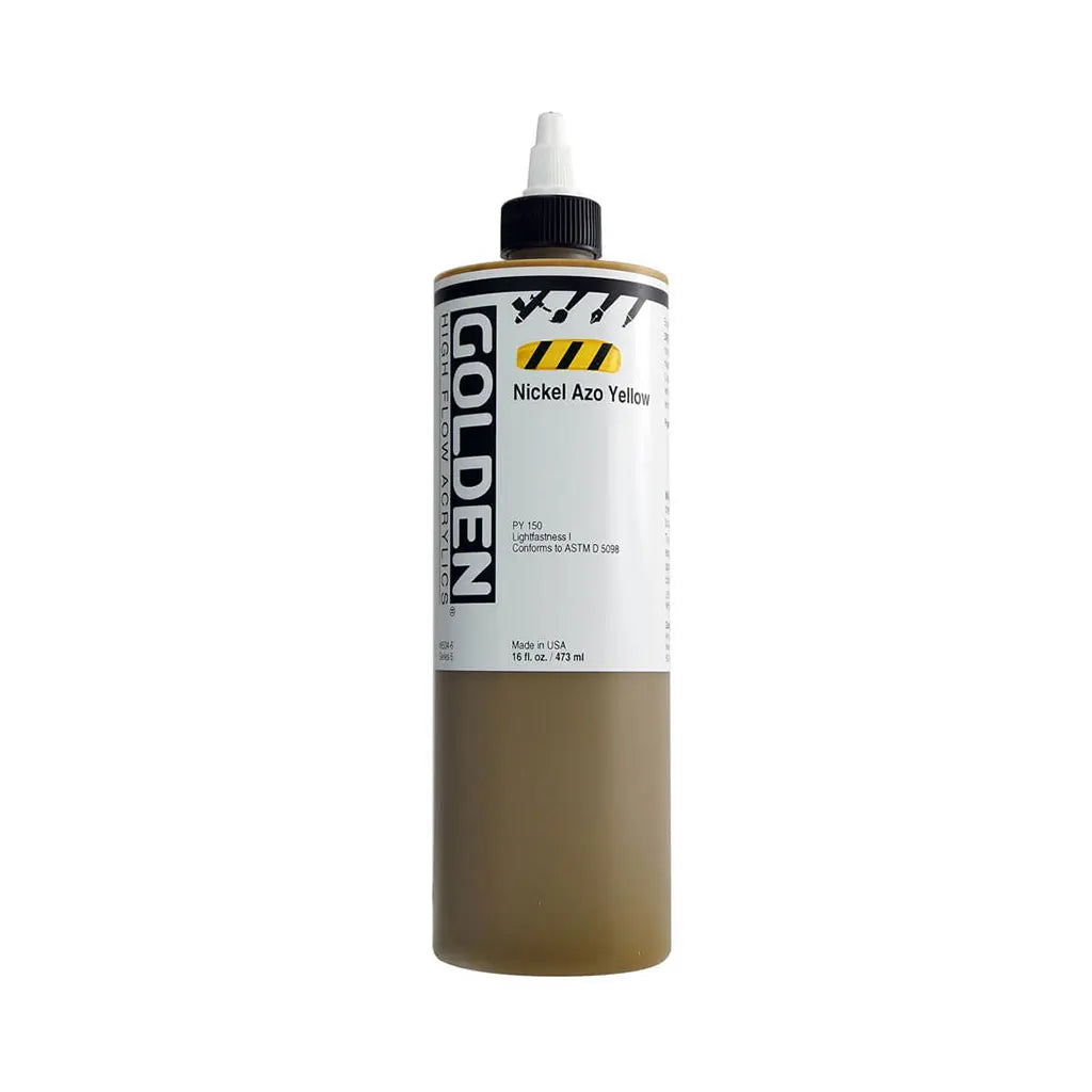 Golden High Flow Acrylic Paint 16oz Nickel Azo Yellow S6