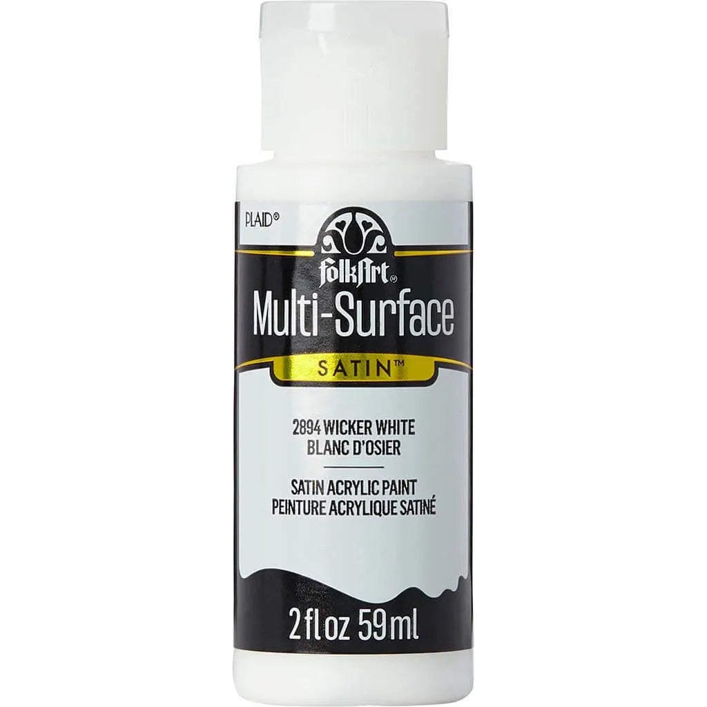 PLAID Folkart Multi-Surface Satin, 2oz, Wicker White