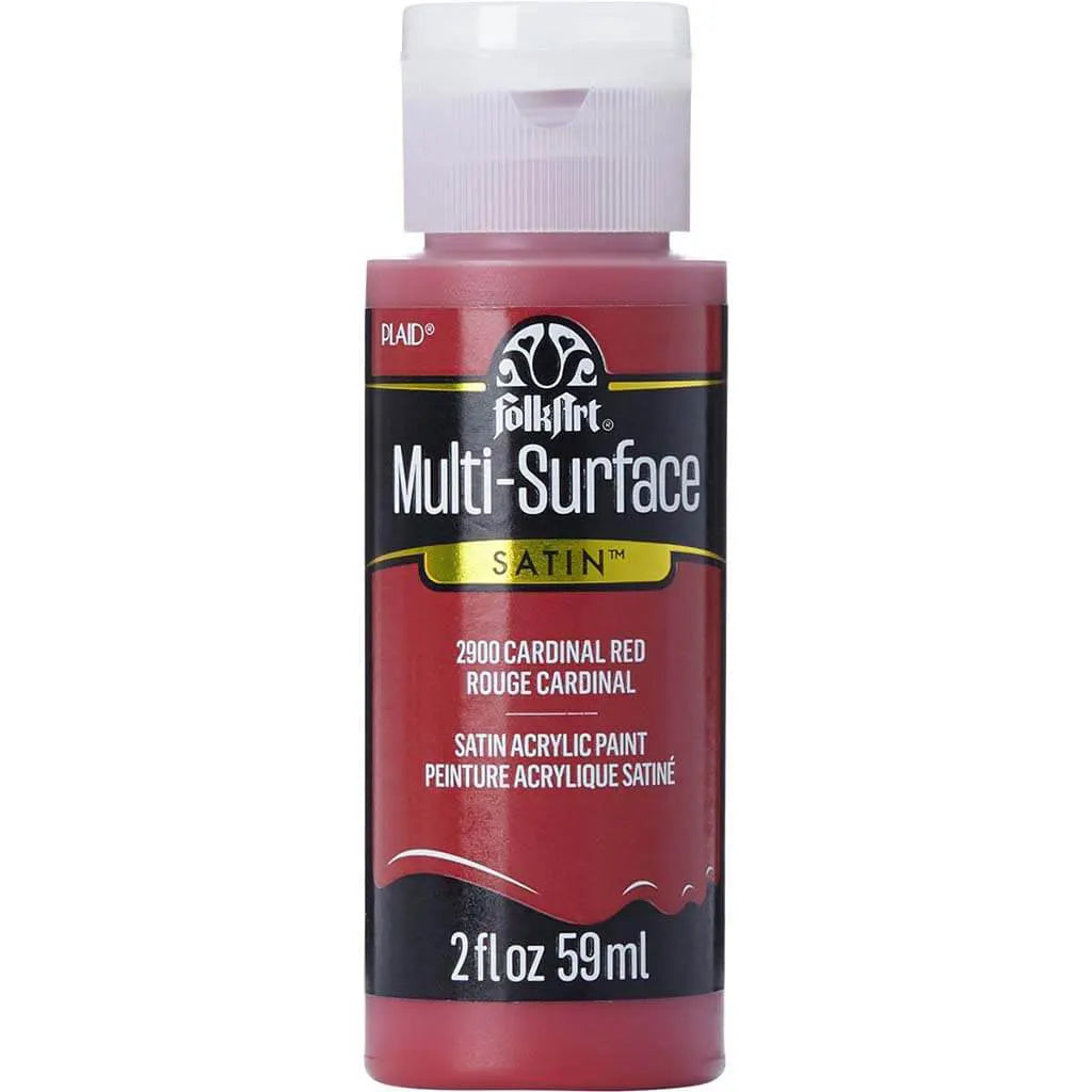 PLAID Folkart Multi-Surface Satin, 2oz, Cardinal Red