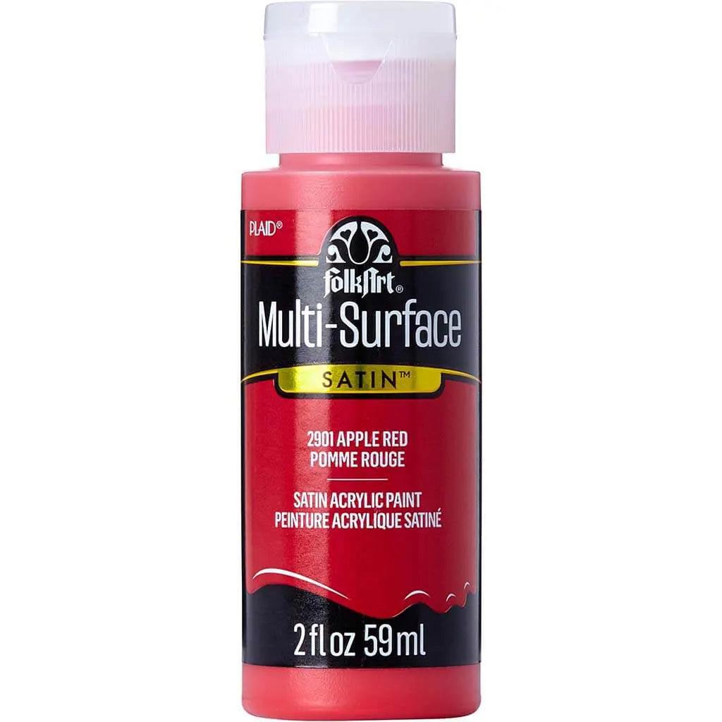 PLAID Folkart Multi-Surface Satin, 2oz, Apple Red