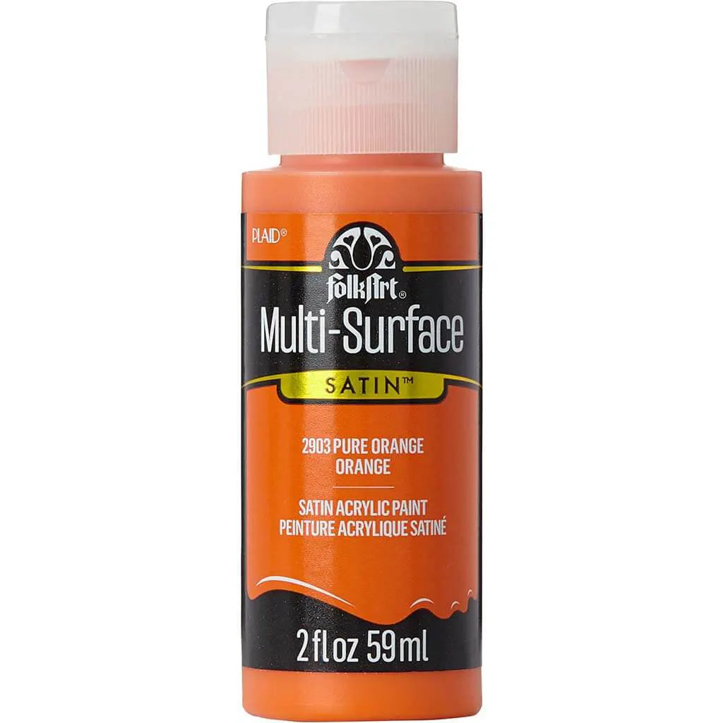 PLAID Folkart Multi-Surface Satin, 2oz, Pure Orange