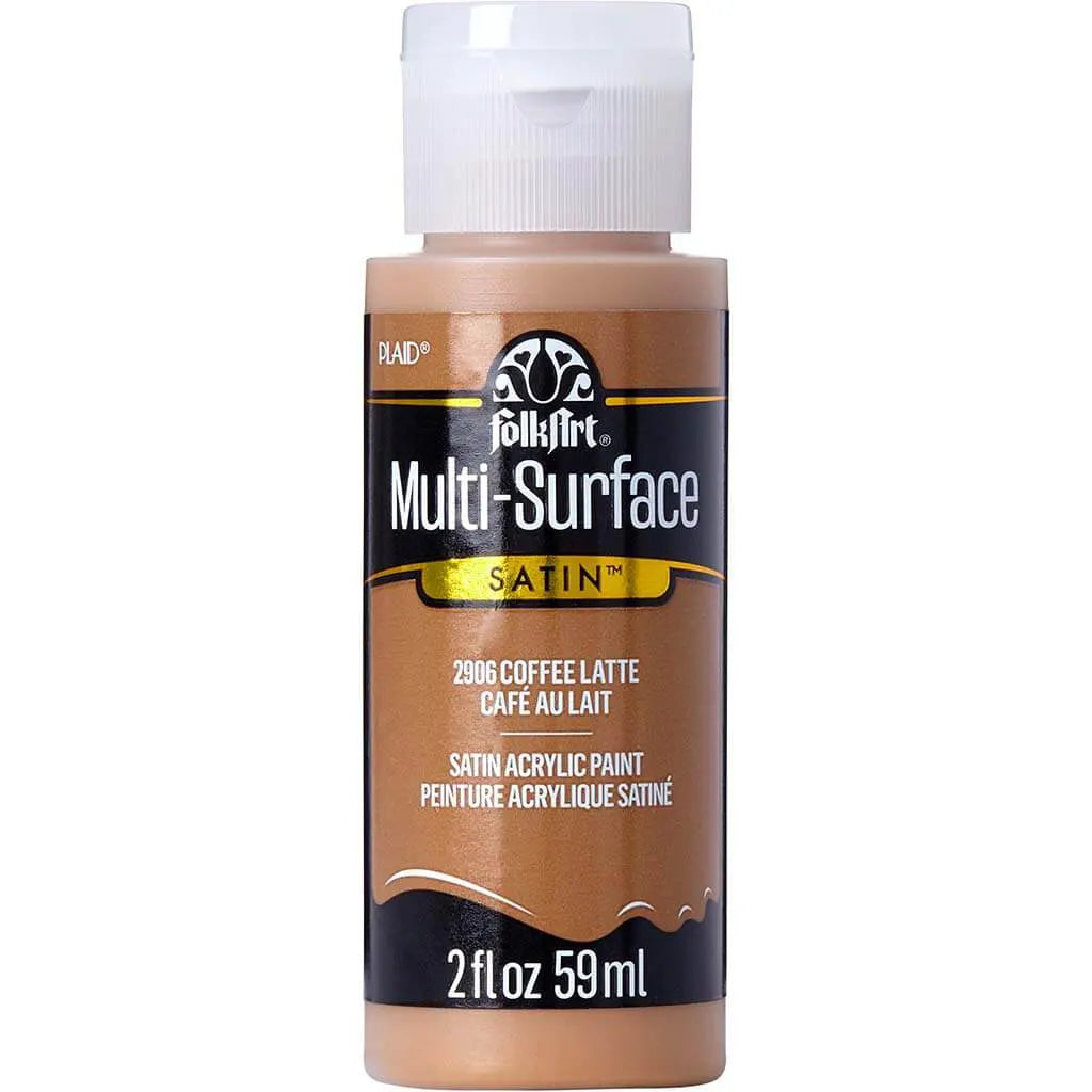 PLAID Folkart Multi-Surface Satin, 2oz, Coffee Latte